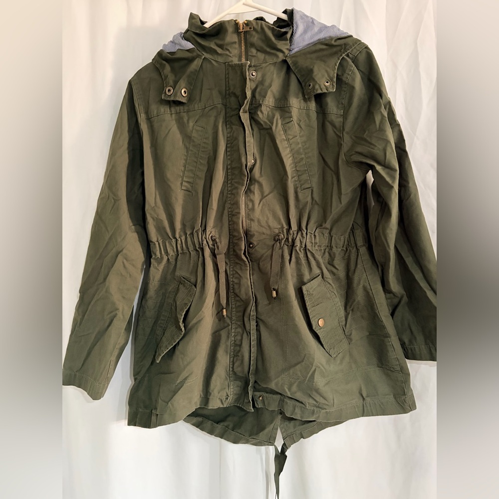 Olivia Grey Olive Green Women's Jacket